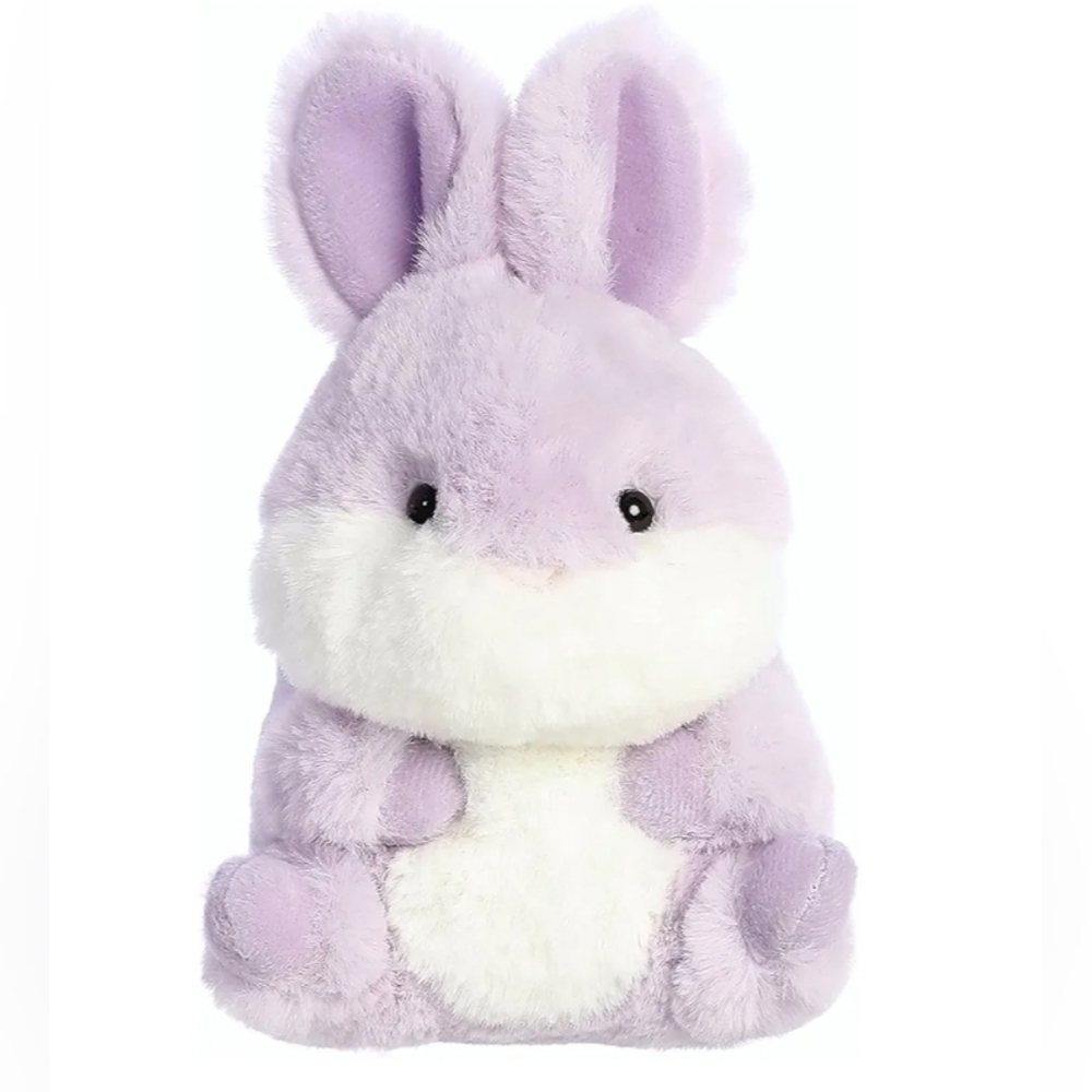 Aurora Rolly Pets Lavender Bunny Plush 5” NWOT Ultra Soft Cute Mini Stuffed Anim